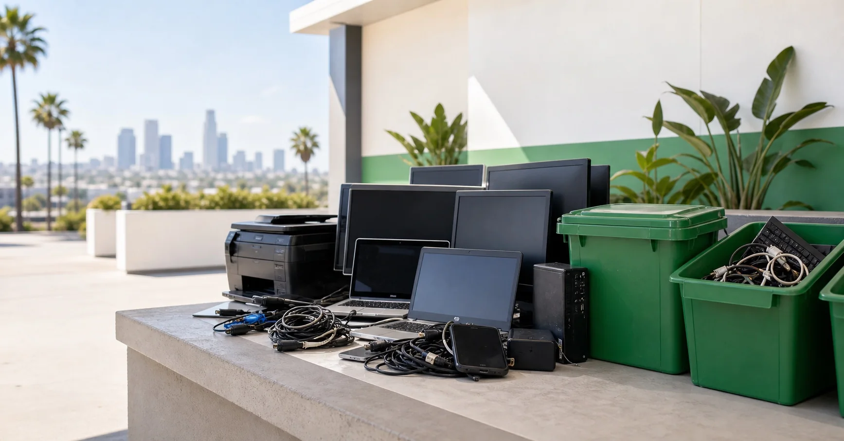 Retired electronics prepared for responsible recycling in Los Angeles